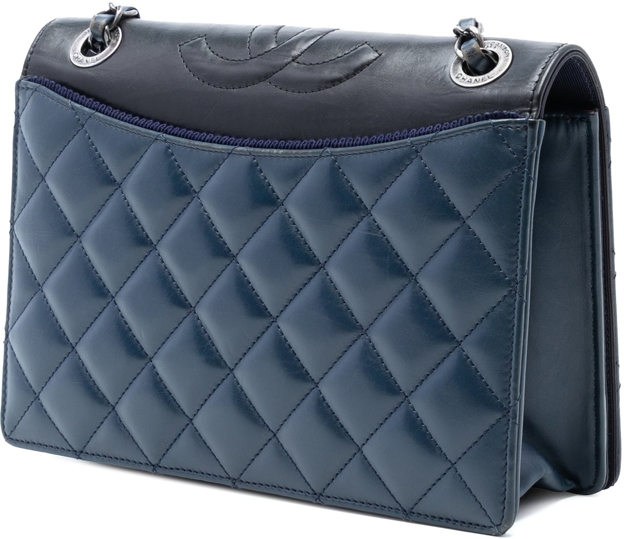 Chanel Medium Quilted Lambskin Ballerine Flap Blauw