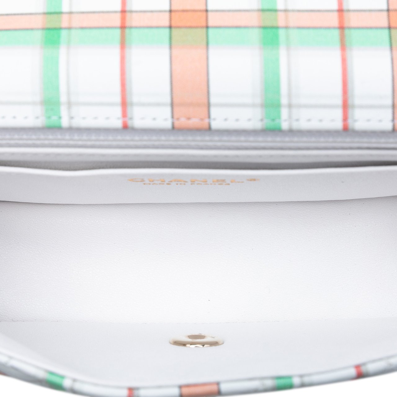 Chanel Mini Rectangular Classic Printed Calfskin Single Flap Groen