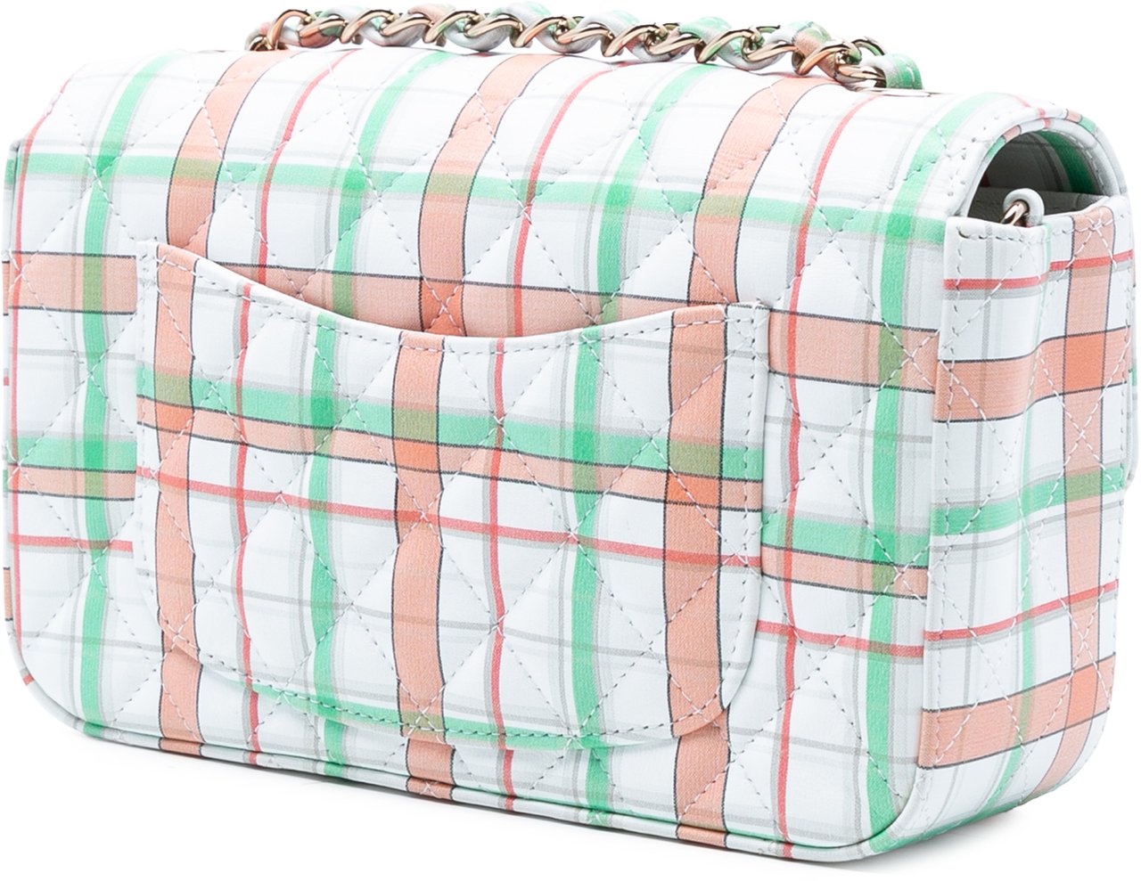 Chanel Mini Rectangular Classic Printed Calfskin Single Flap Groen