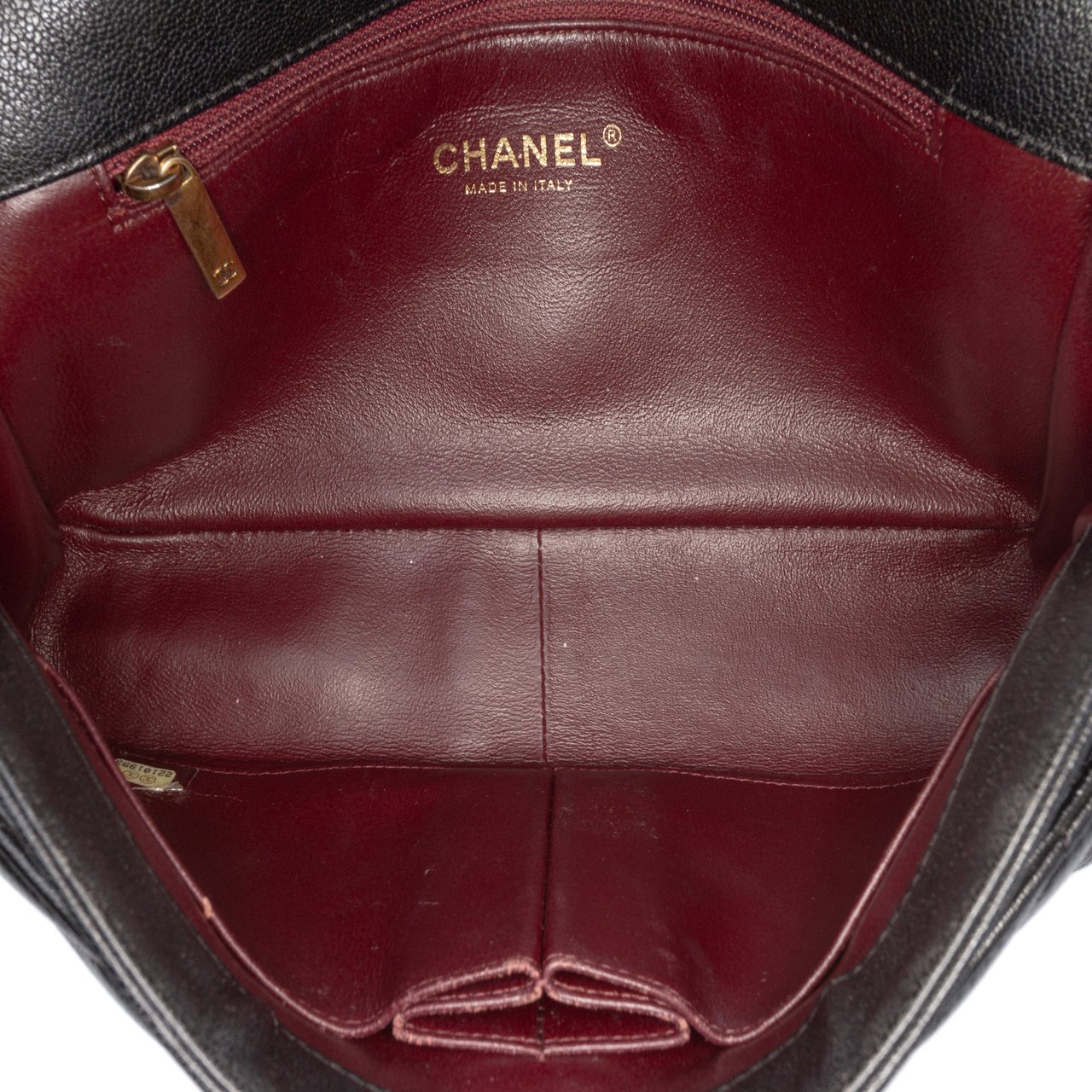 Chanel Medium Diagonal Quilted Goatskin Flap Zwart