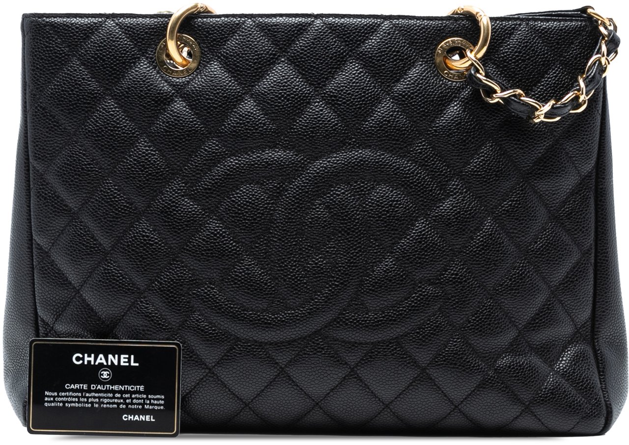 Chanel Caviar Grand Shopping Tote Zwart