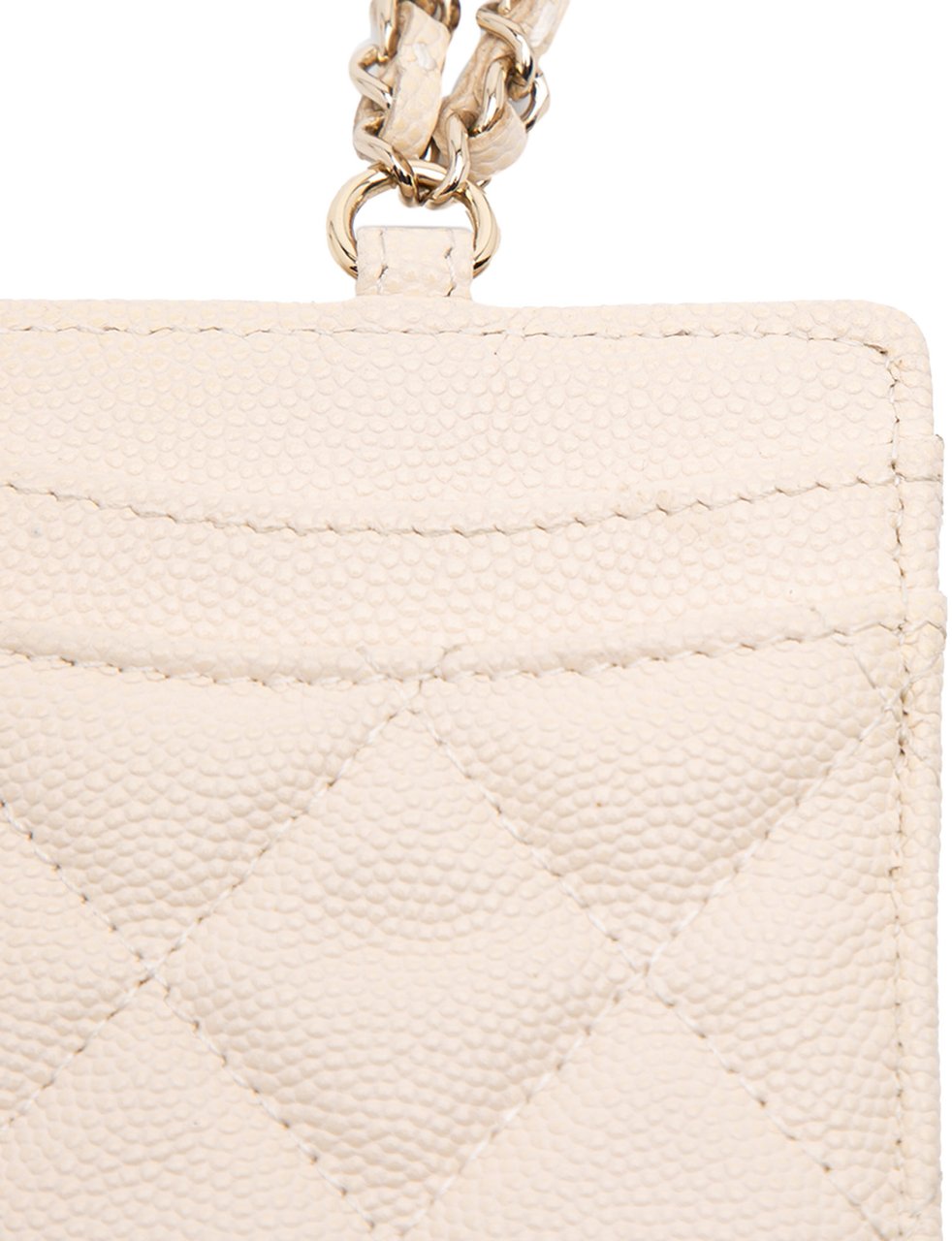 Chanel Quilted Caviar ID Card Holder Bruin
