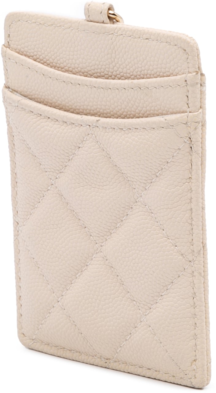Chanel Quilted Caviar ID Card Holder Bruin