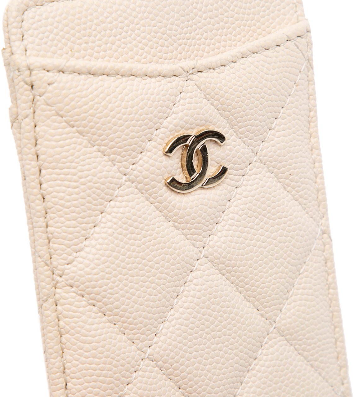 Chanel Quilted Caviar ID Card Holder Bruin