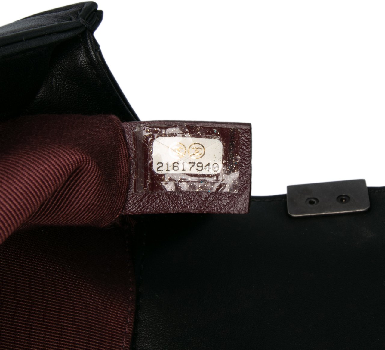 Chanel Small Bicolor Woven Calfskin Boy Flap Zwart