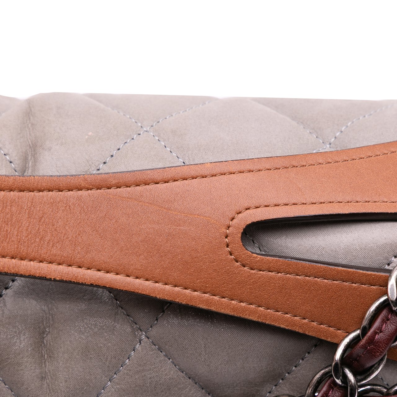Chanel Jumbo Iridescent Calfskin In The Mix Flap Grijs