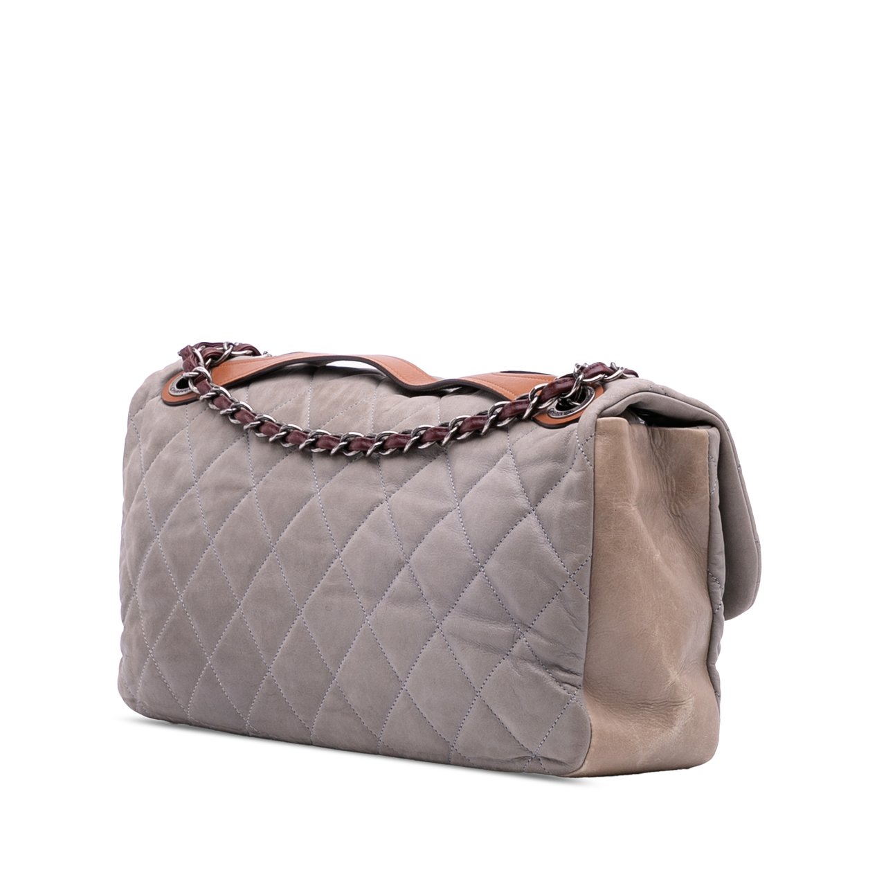Chanel Jumbo Iridescent Calfskin In The Mix Flap Grijs