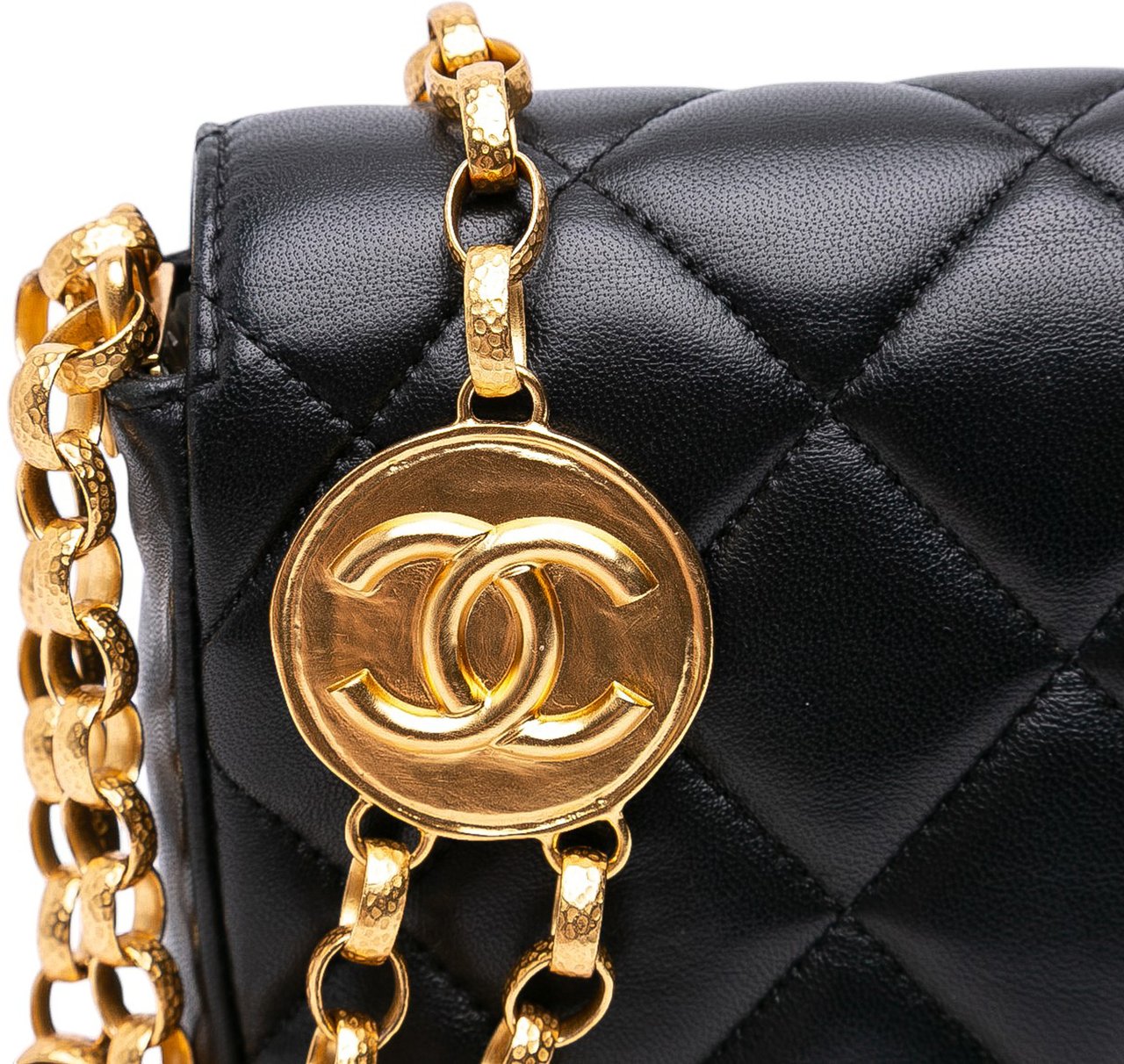 Chanel Small Quilted Lambskin CC Coin Flap Zwart