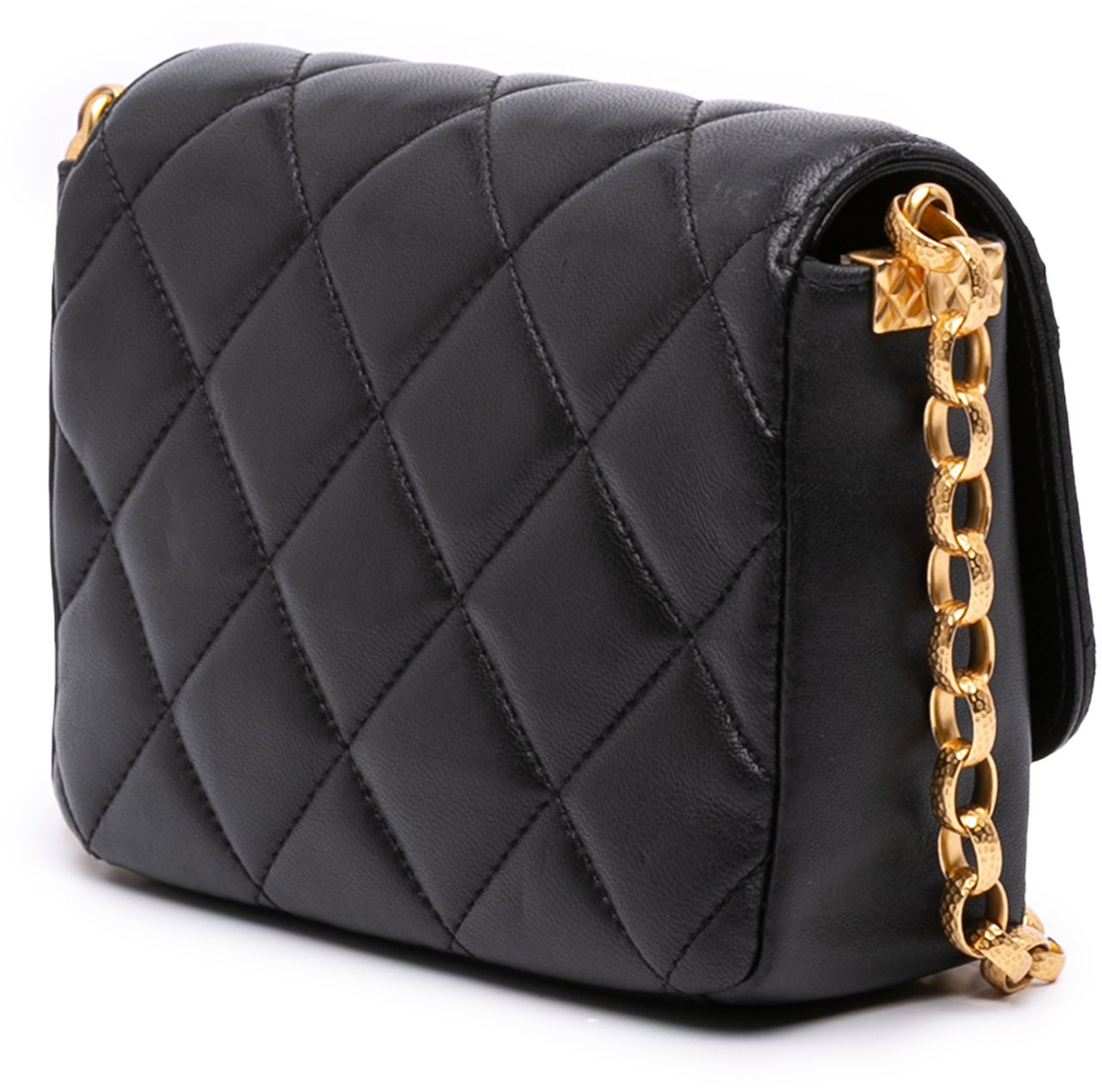 Chanel Small Quilted Lambskin CC Coin Flap Zwart