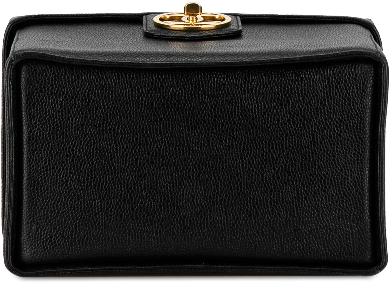 Chanel CC Caviar Vanity Case Zwart