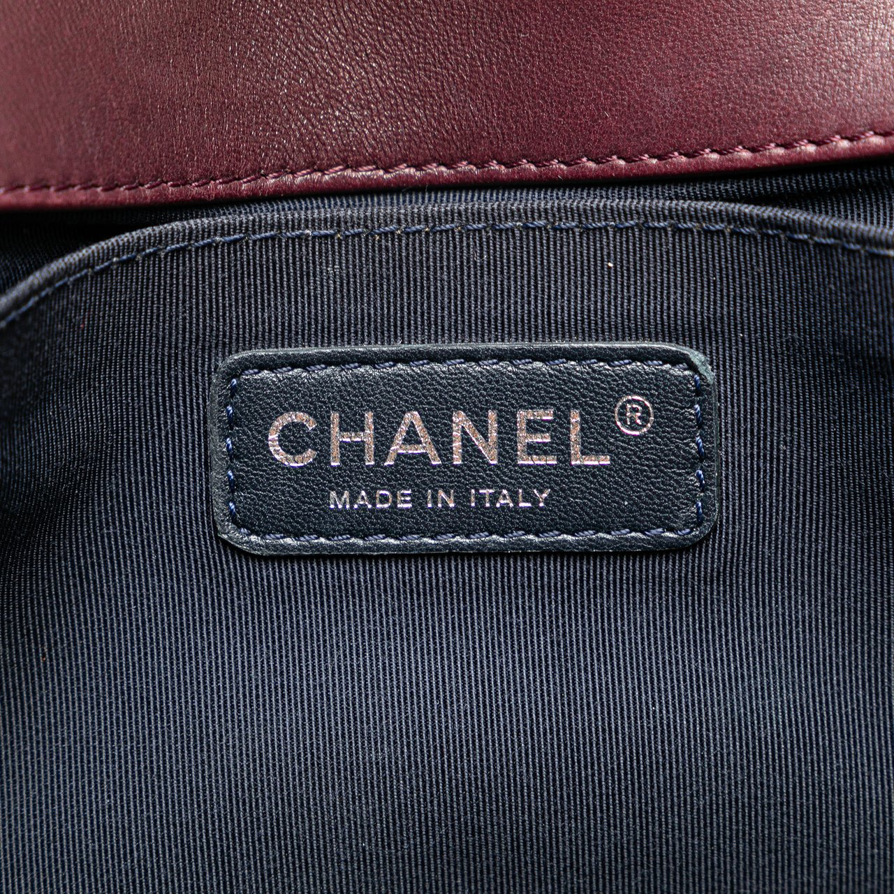 Chanel Old Medium Velvet and Tweed Boy Flap Rood
