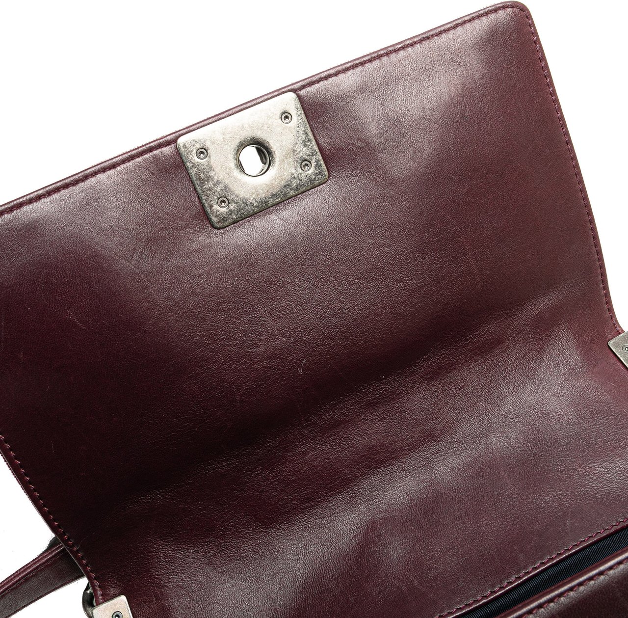 Chanel Old Medium Velvet and Tweed Boy Flap Rood