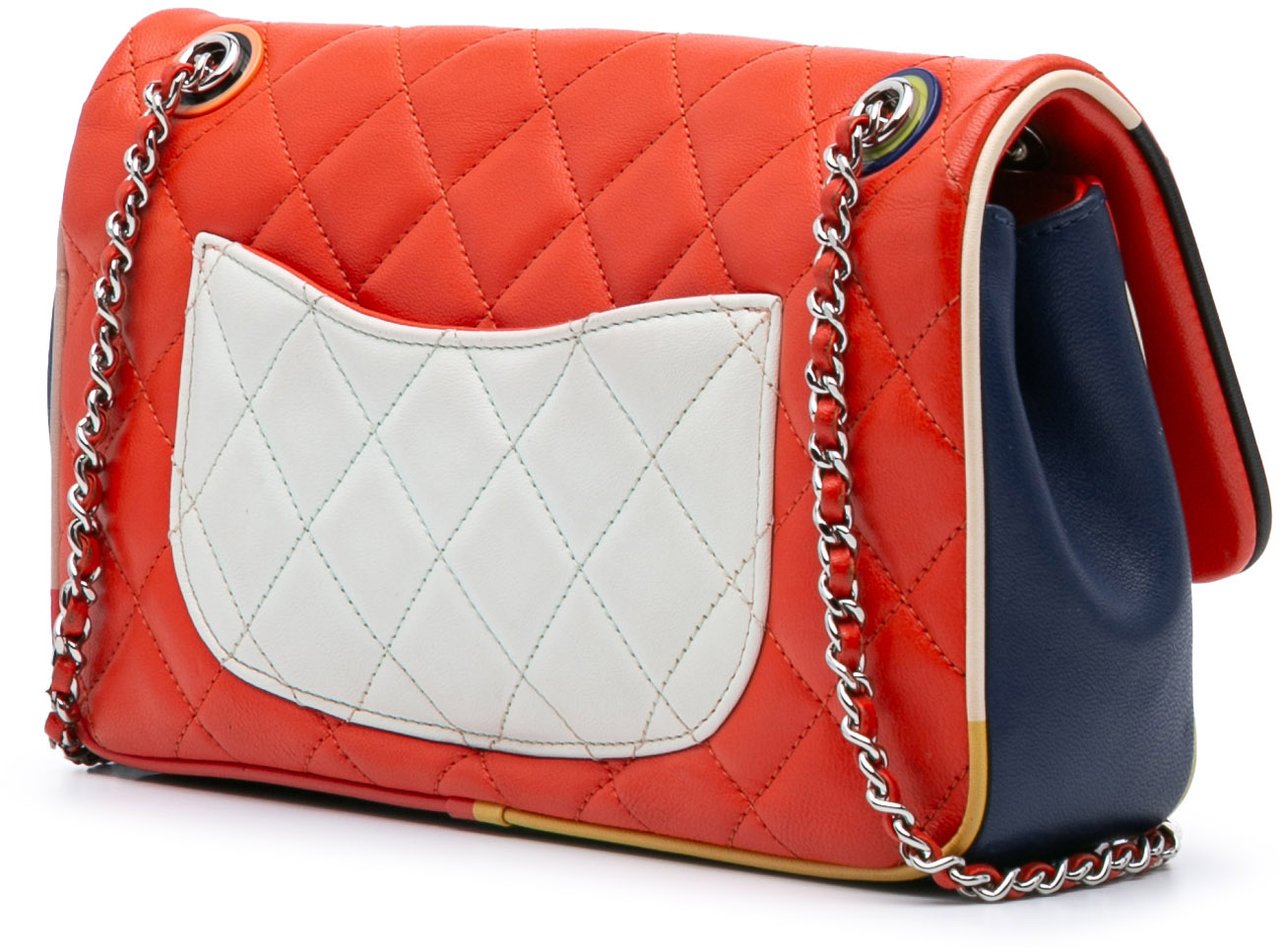 Chanel Medium Quilted Lambskin Cuba Color Flap Rood