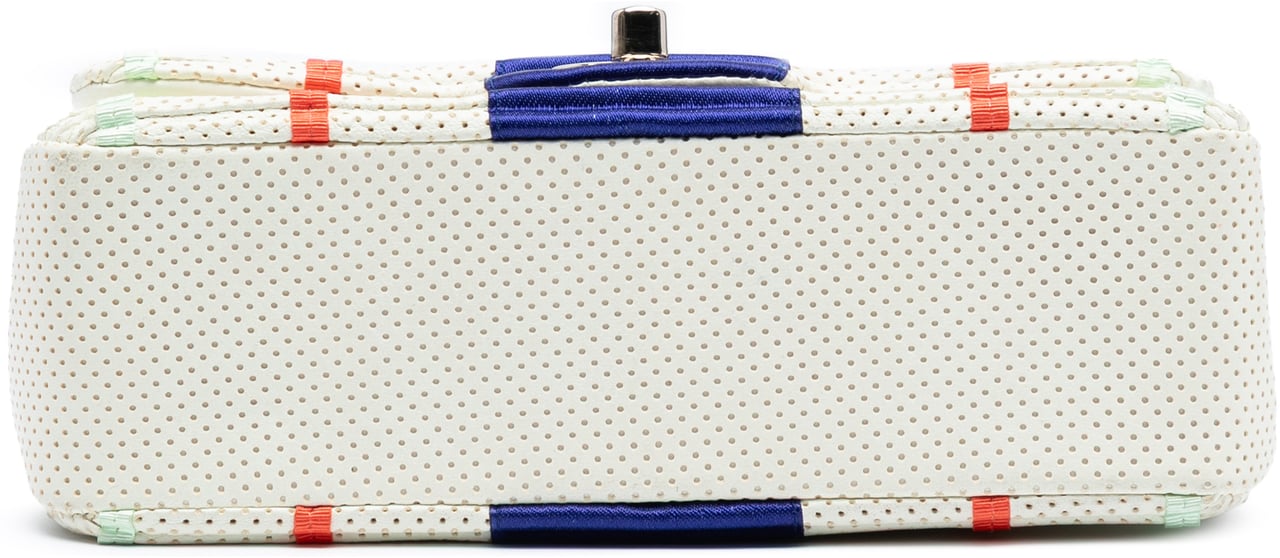 Chanel New Mini Pleated Perforated Lambskin Single Flap Wit