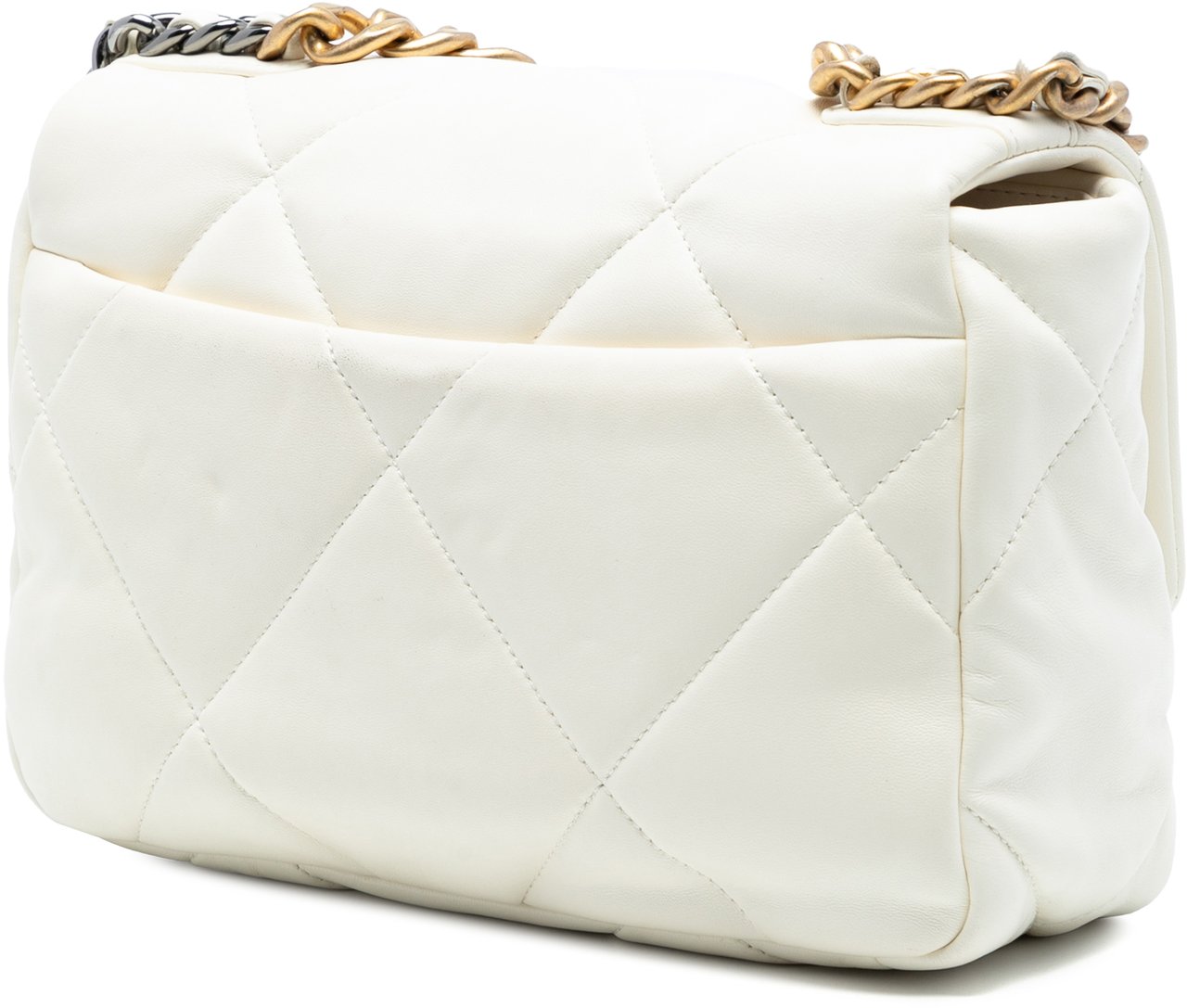 Chanel Medium Lambskin 19 Flap Wit