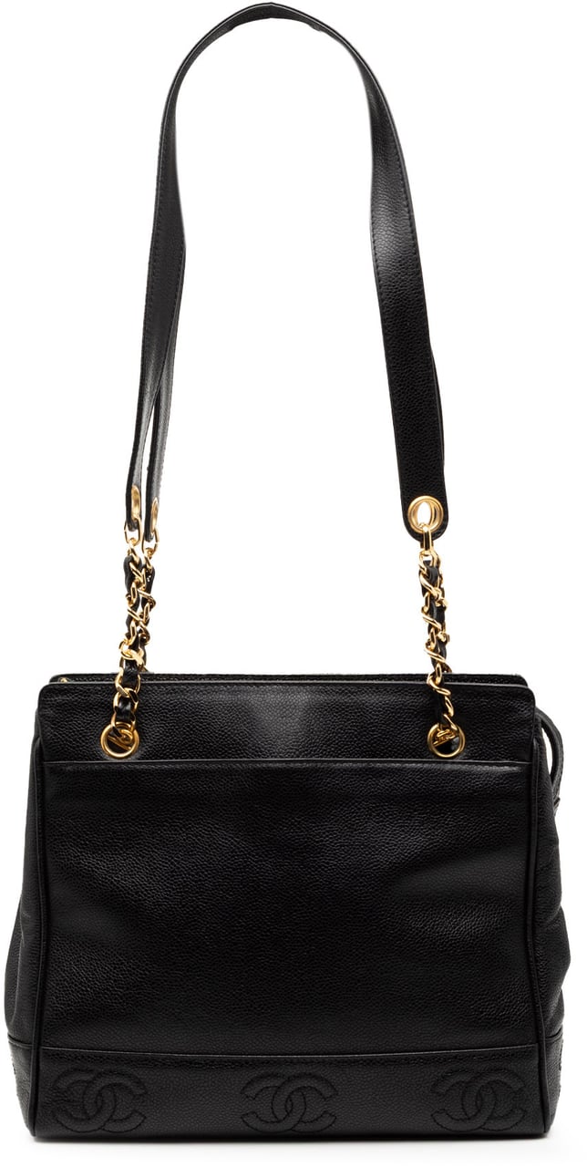 Chanel Triple CC Caviar Shoulder Bag Zwart