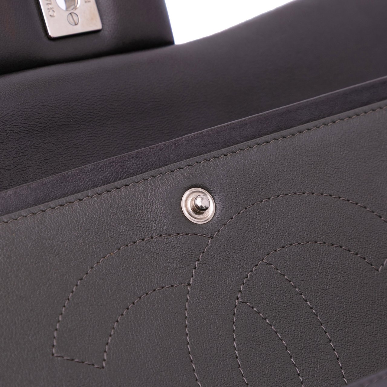 Chanel Jumbo Classic Lambskin Double Flap Grijs