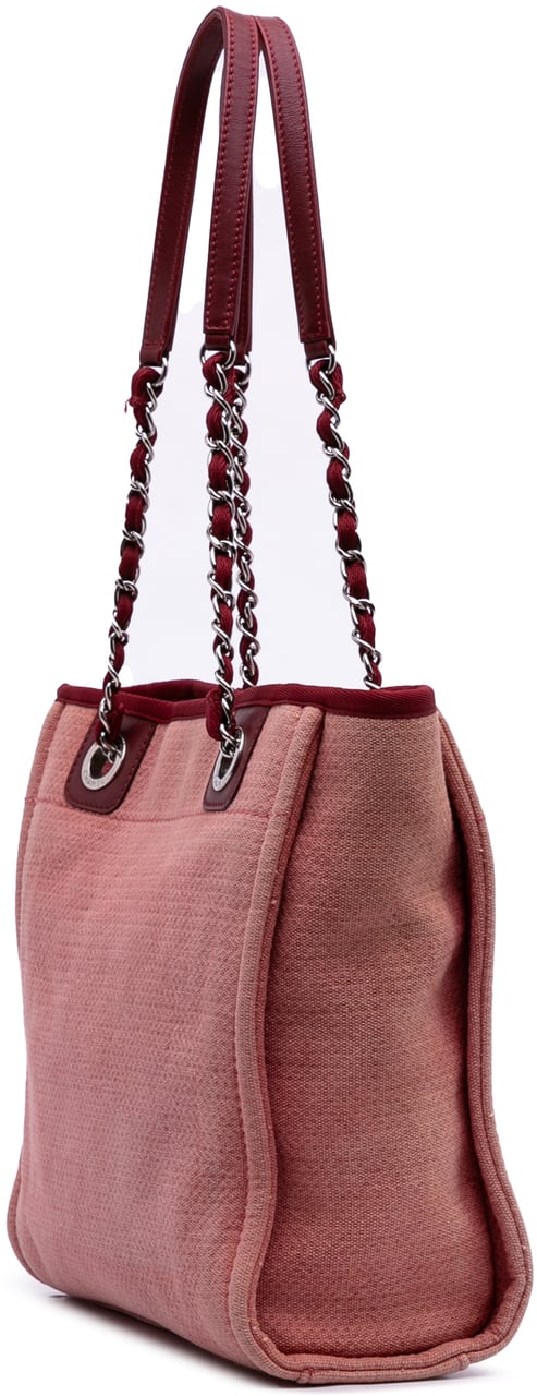 Chanel Mini Canvas Deauville Tote Rood