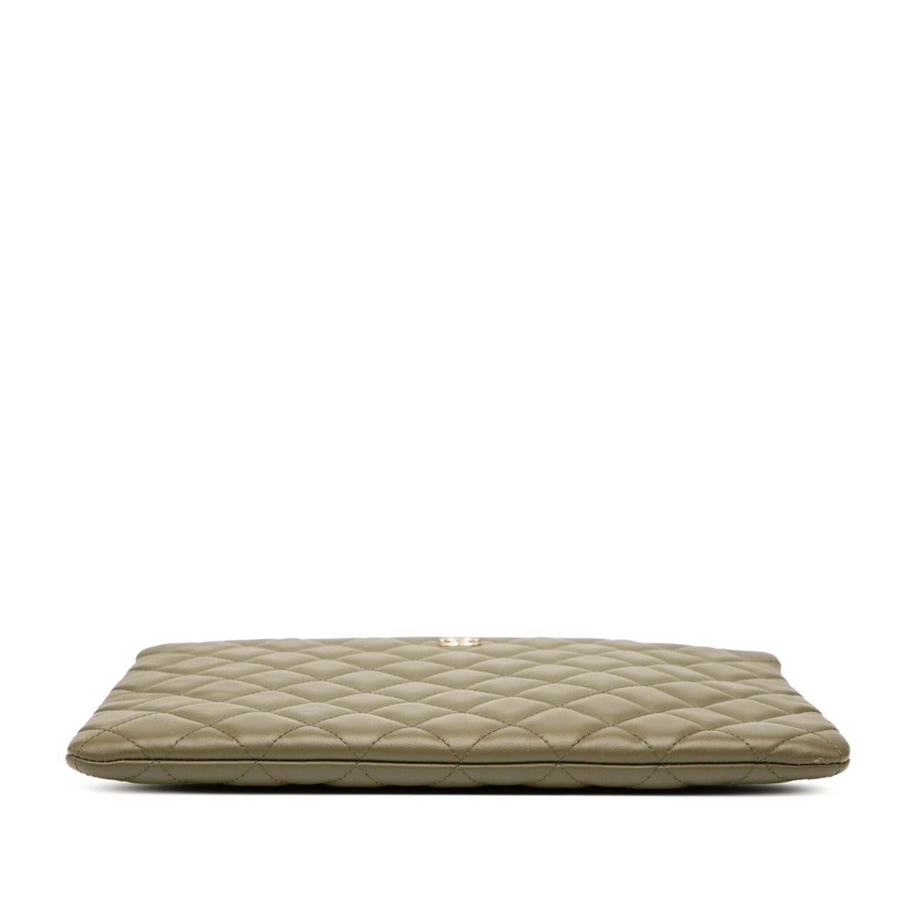 Chanel Medium Quilted Lambskin Cuba La Habana O Case Clutch Groen