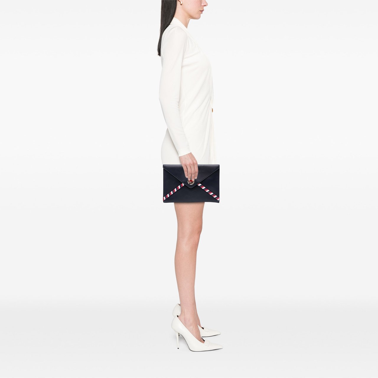 Chanel Lambskin Airlines Envelope Clutch Zwart