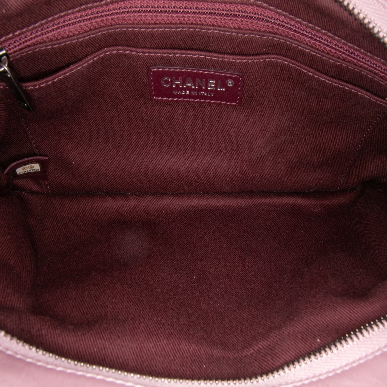 Chanel Quilted Glazed Calfskin Coco Pleats Clutch Roze
