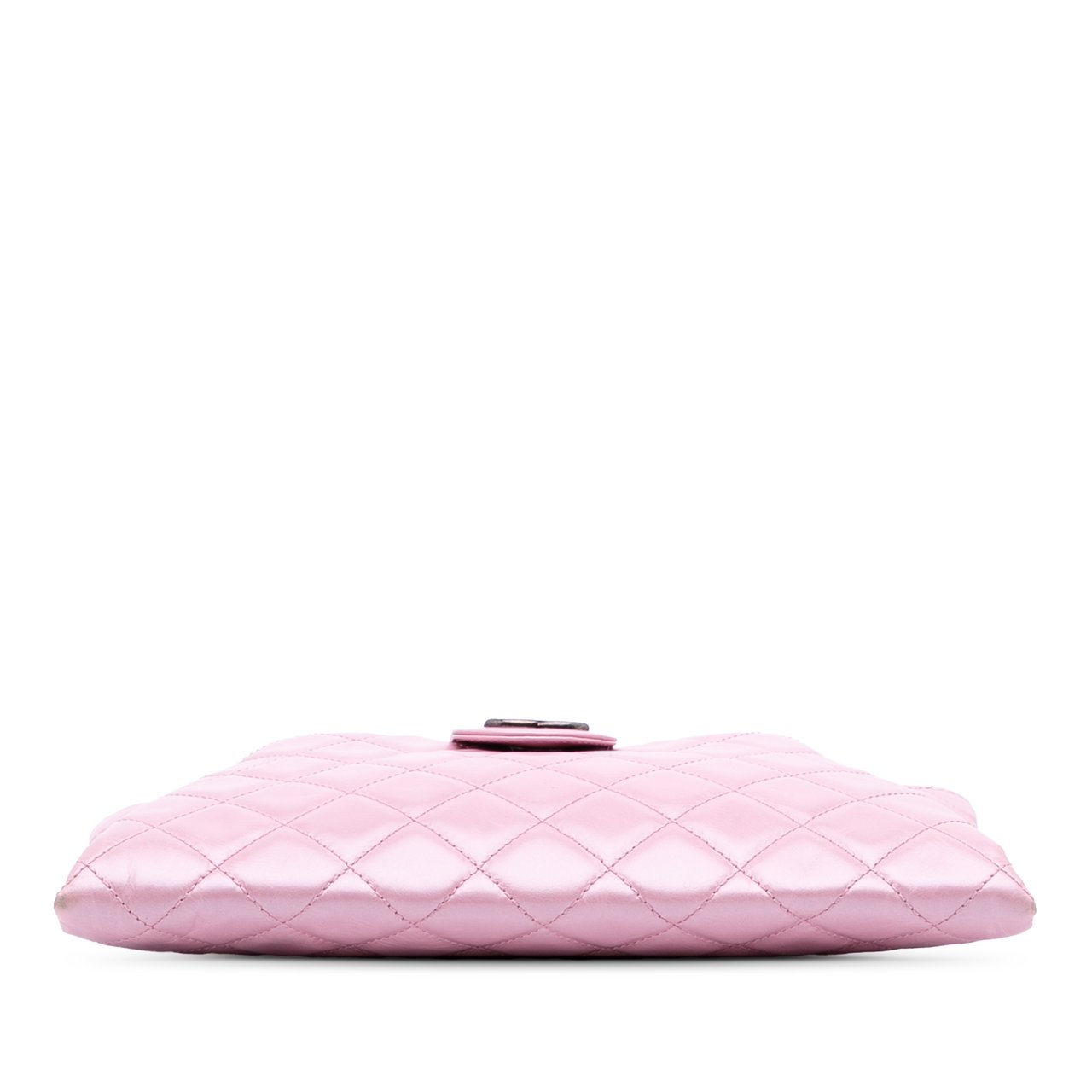 Chanel Quilted Glazed Calfskin Coco Pleats Clutch Roze