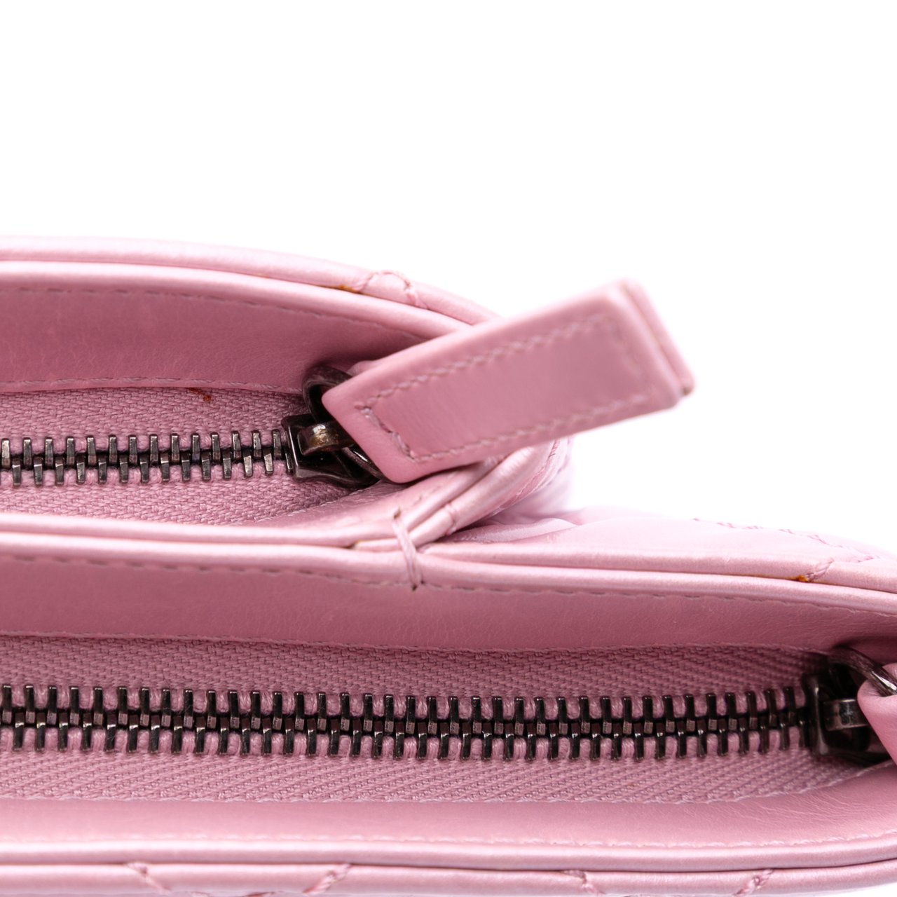Chanel Quilted Glazed Calfskin Coco Pleats Clutch Roze