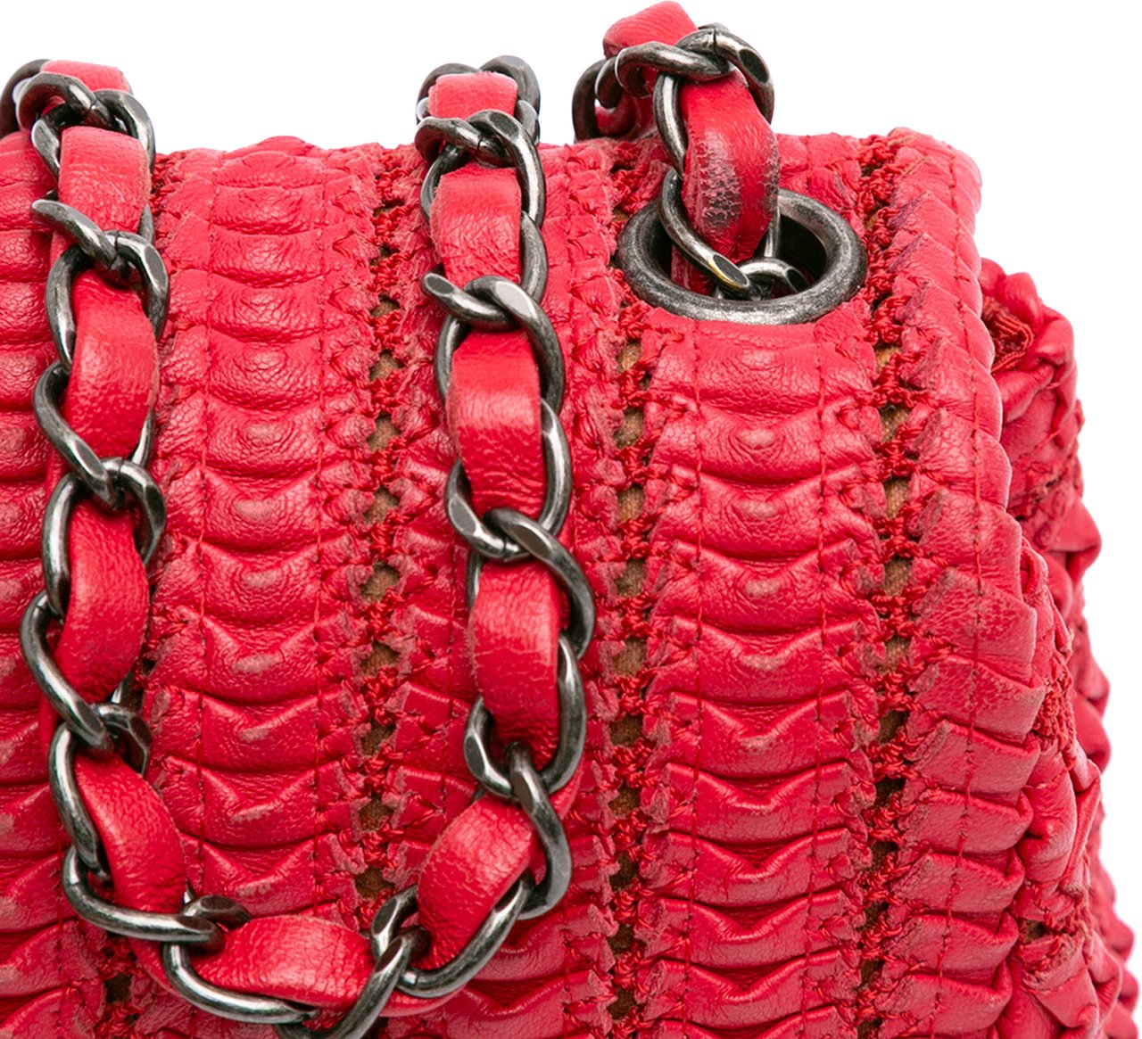 Chanel Paris Seoul Mini Crochet Lambskin Flap Rood