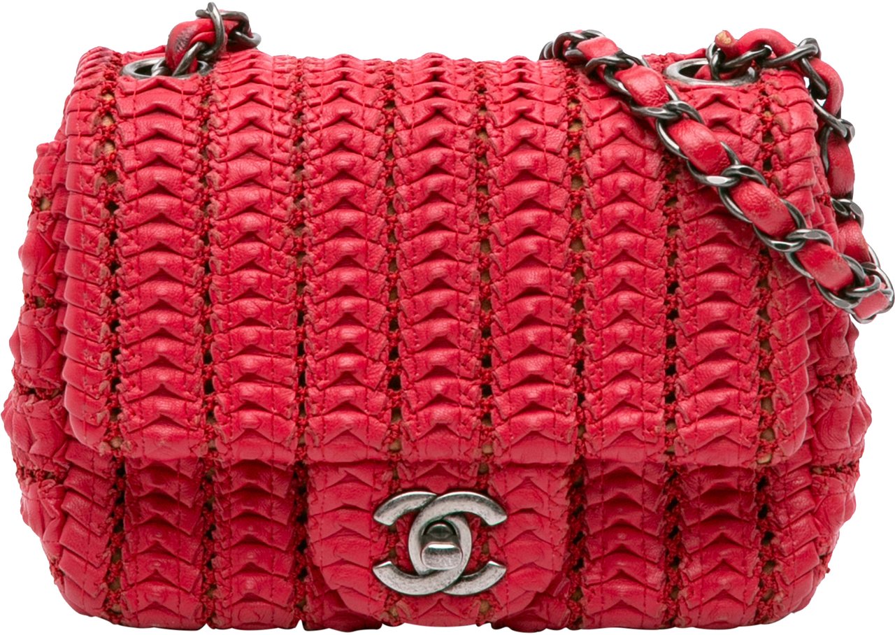 Chanel Paris Seoul Mini Crochet Lambskin Flap Rood