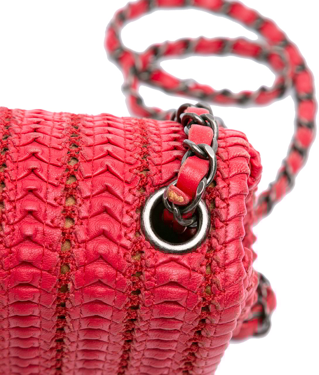 Chanel Paris Seoul Mini Crochet Lambskin Flap Rood