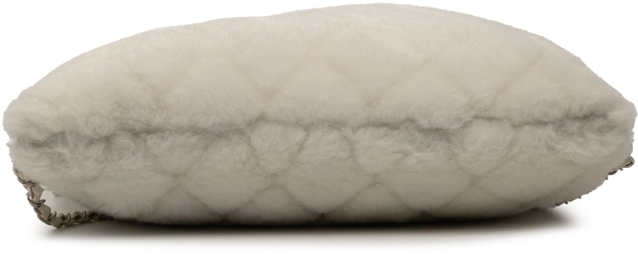 Chanel CC Shearling Coco Neige Backpack Wit