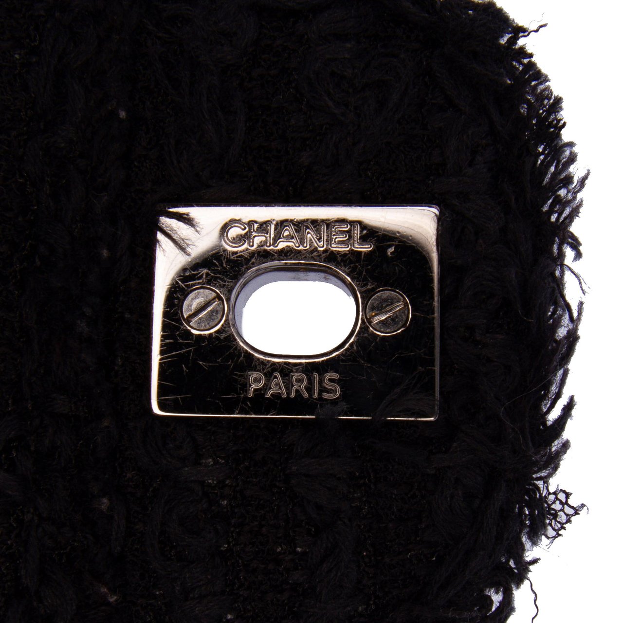 Chanel Medium Classic Tweed Single Flap Zwart