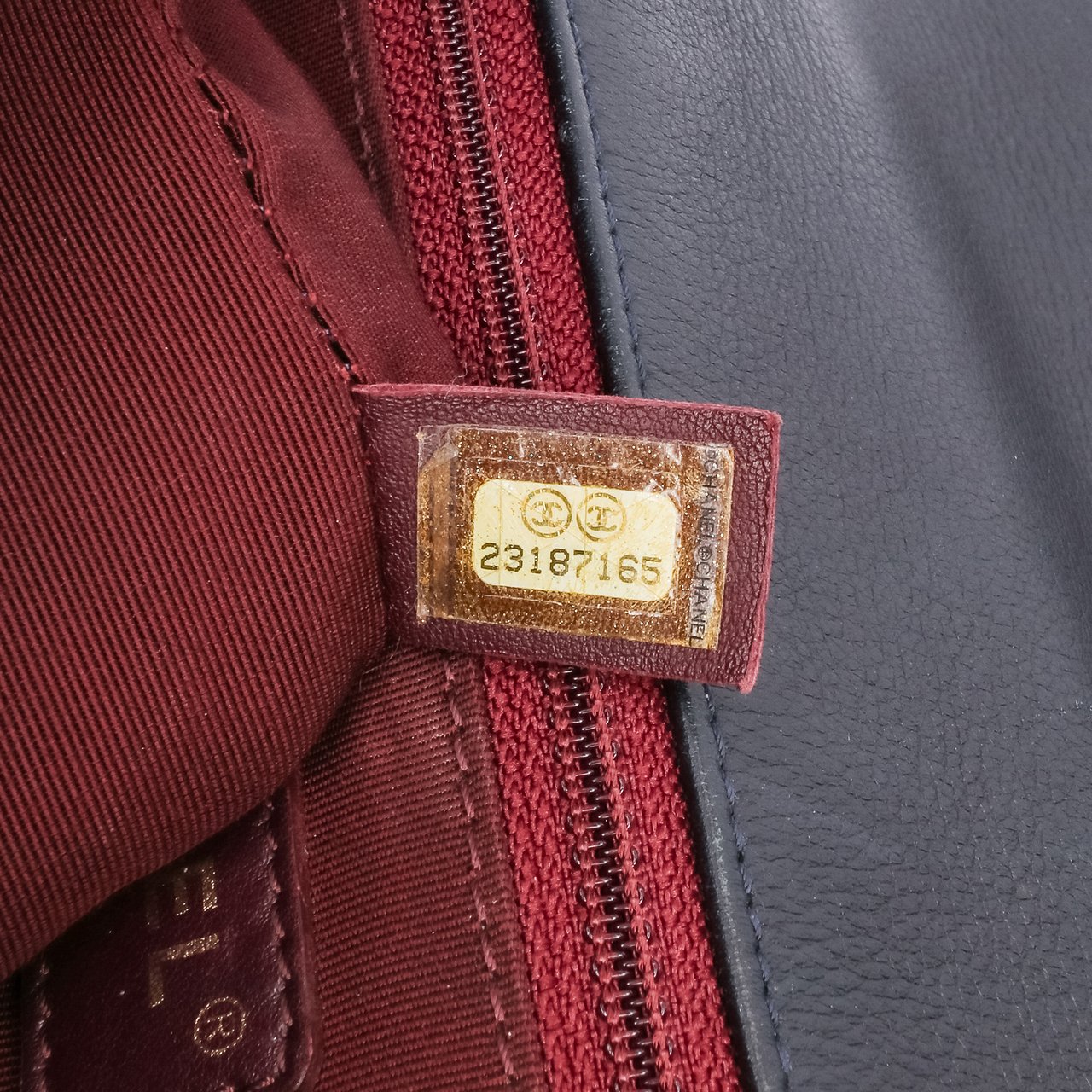 Chanel Medium Quilted Glazed Calfskin Gold Bar Top Handle Flap Blauw