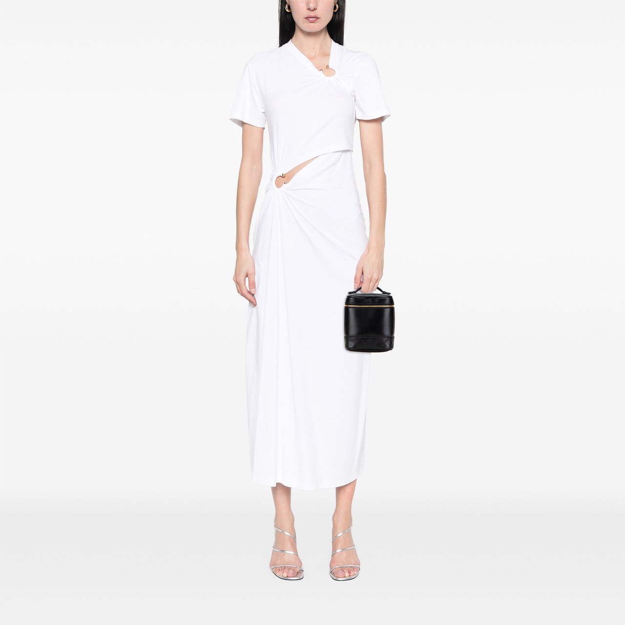 Chanel CC Lambskin Vanity Case Zwart