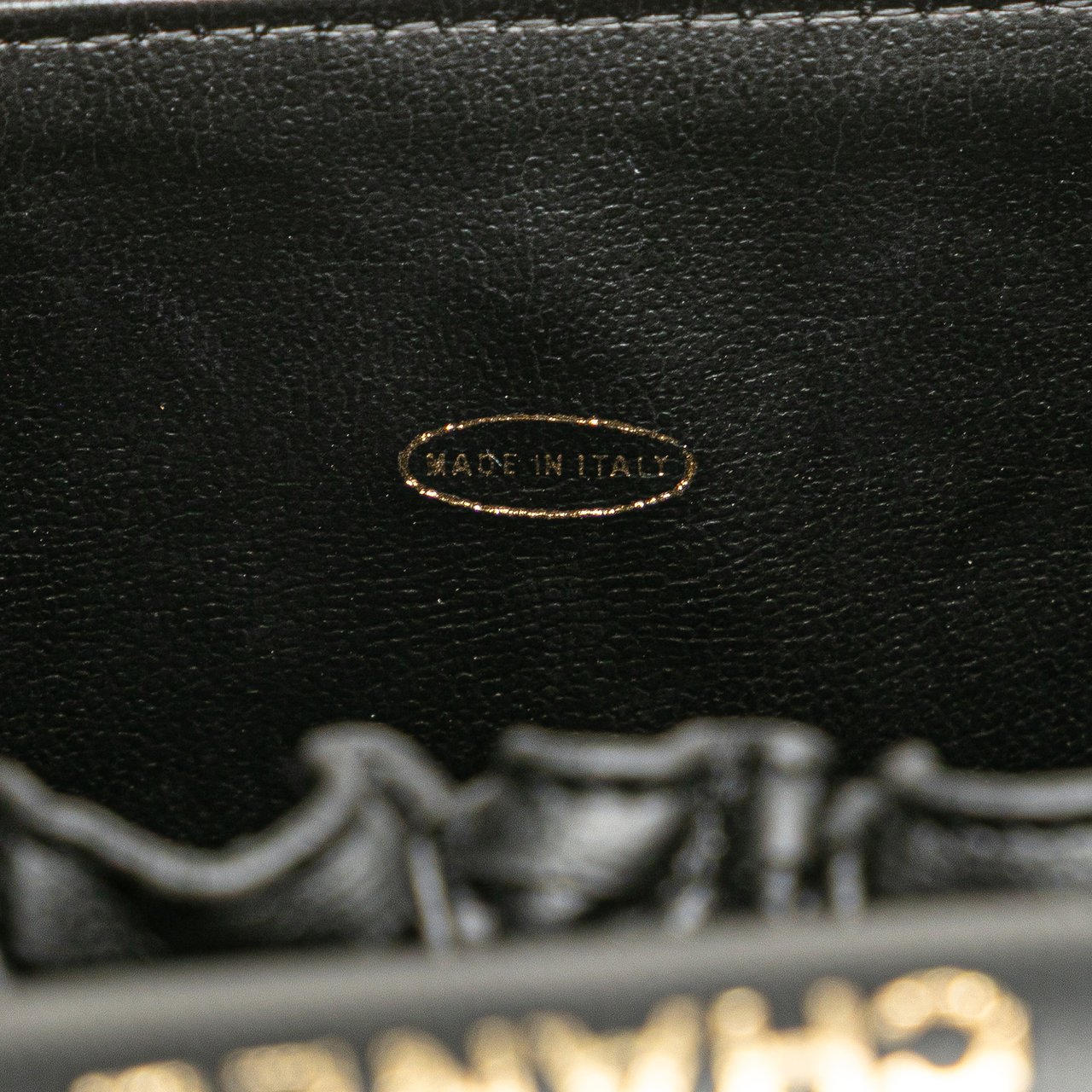 Chanel CC Lambskin Vanity Case Zwart
