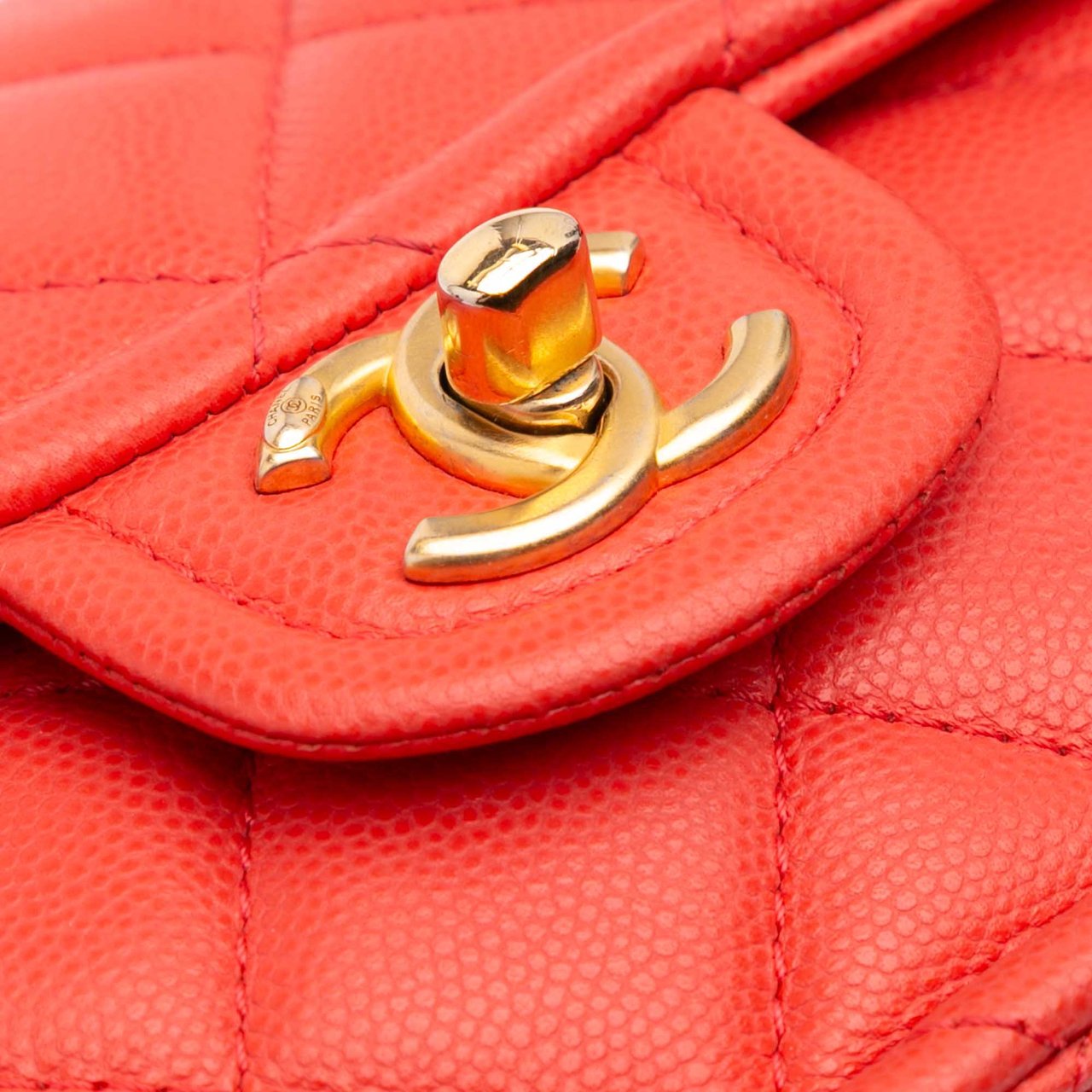 Chanel Mini Quilted Caviar Sweet Classic Flap Rood