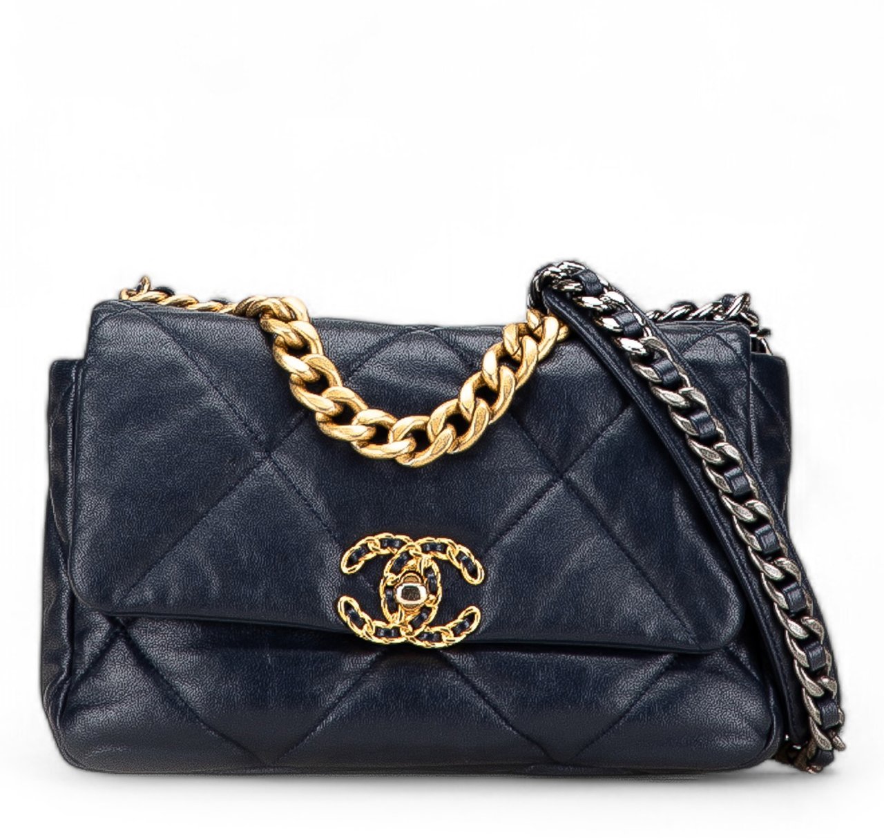 Chanel Medium Lambskin 19 Flap Blauw