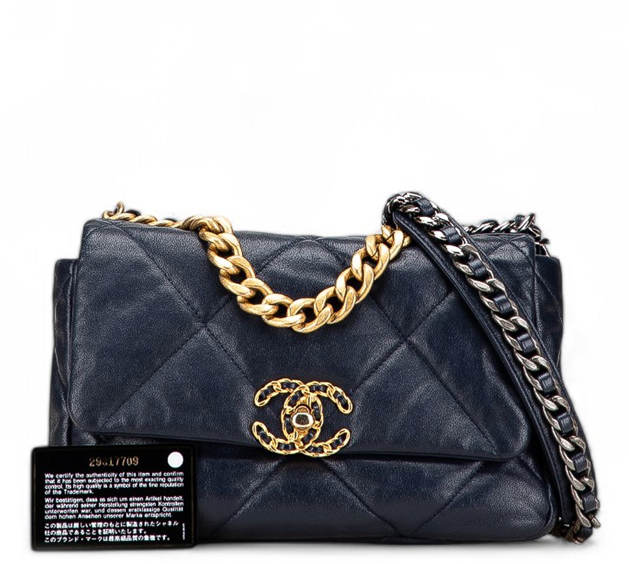 Chanel Medium Lambskin 19 Flap Blauw