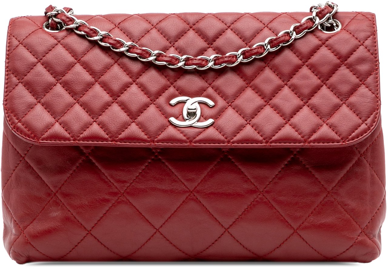 Chanel CC Quilted Calfskin In The Business Flap Rood