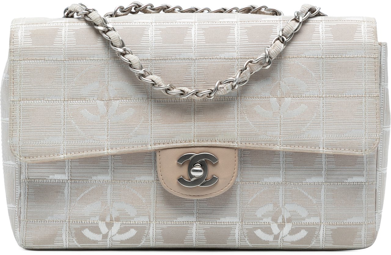 Chanel Medium New Travel Line Nylon Single Flap Bruin