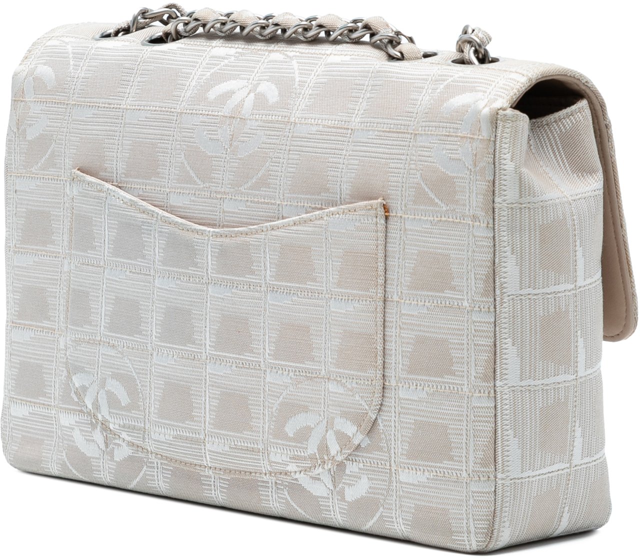 Chanel Medium New Travel Line Nylon Single Flap Bruin