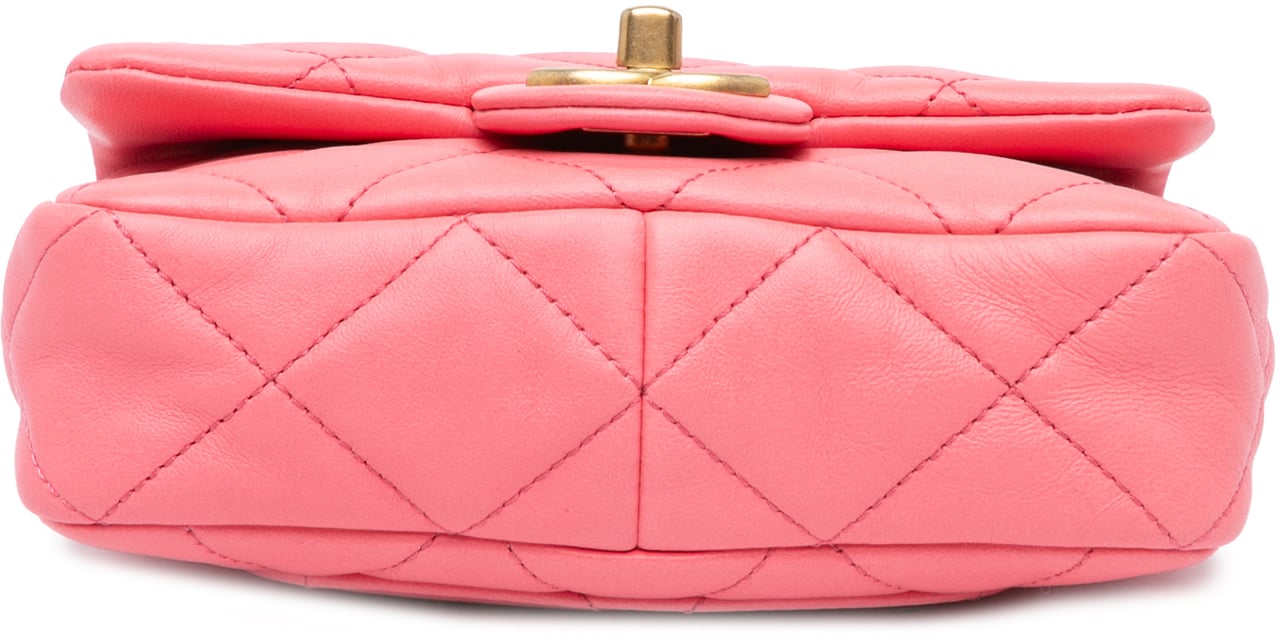 Chanel Mini Quilted Lambskin Funky Town Flap Roze