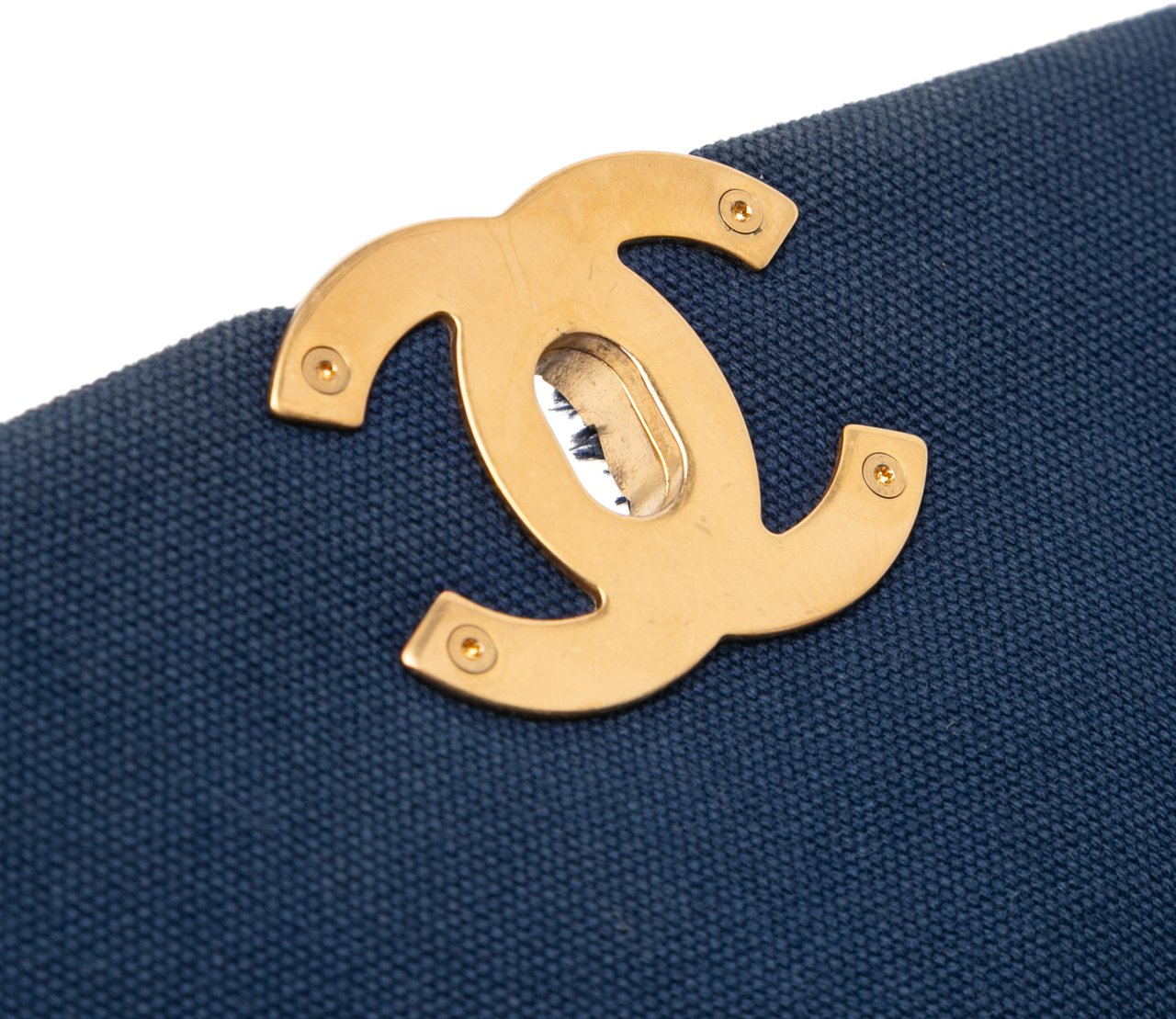 Chanel Medium Canvas and Cotton 19 Flap Blauw