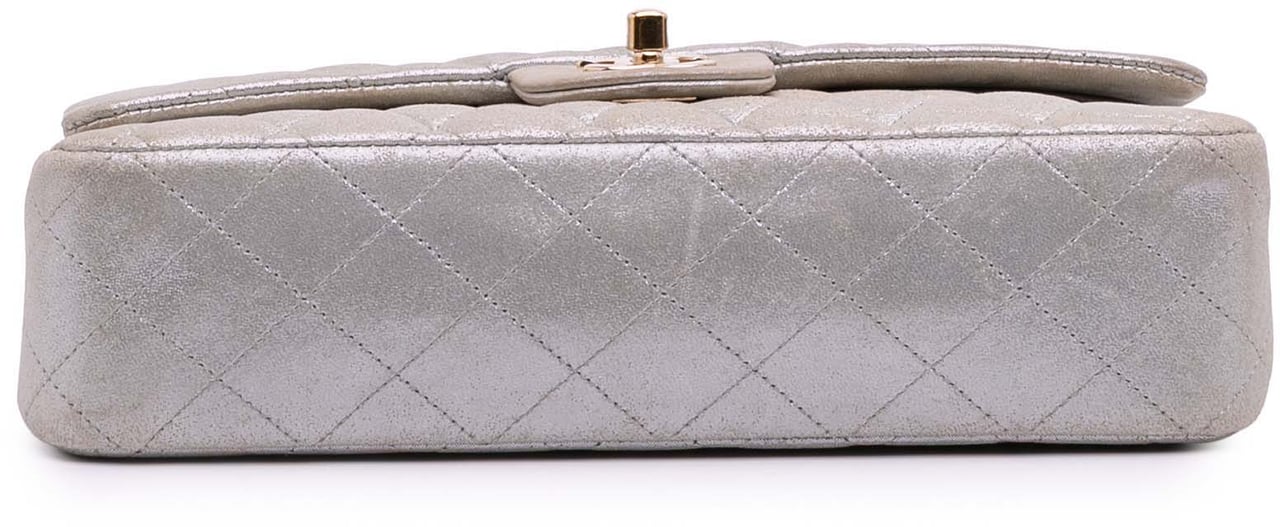 Chanel Medium Classic Iridescent Lambskin Double Flap Bruin
