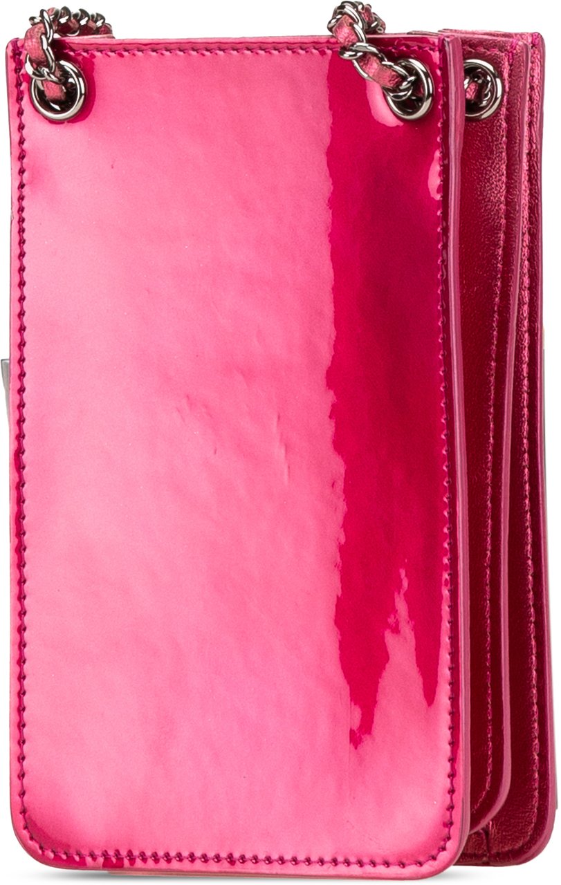 Chanel CC Patent Phone Holder Crossbody Roze