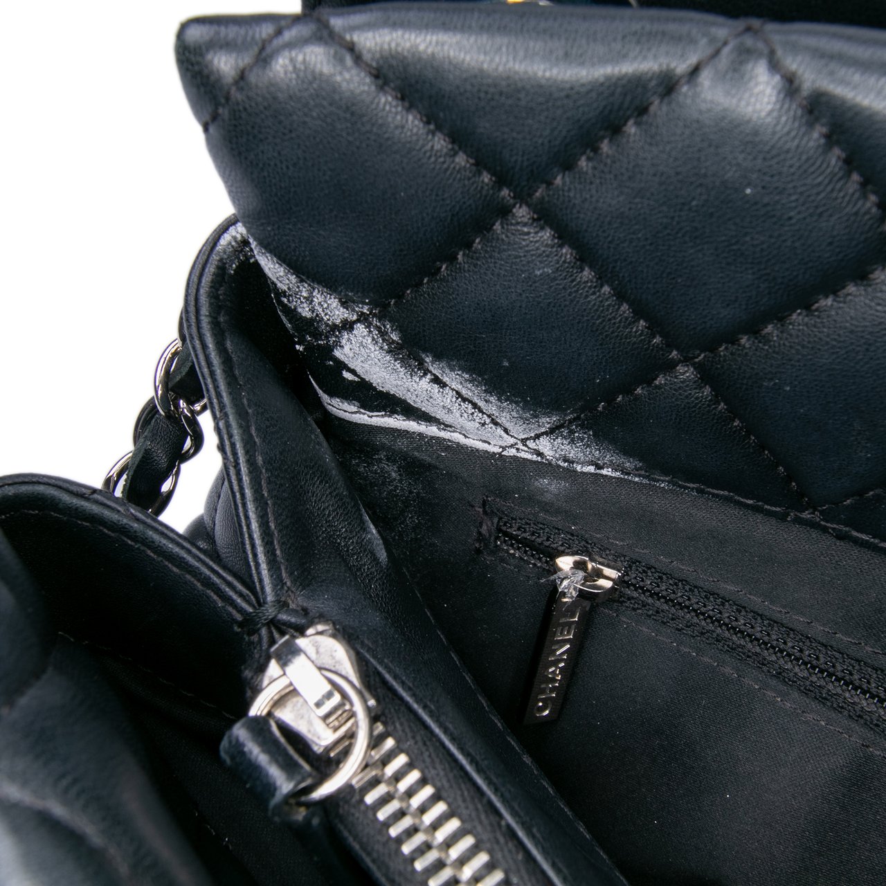 Chanel Quilted Lambskin 7 Tote Zwart