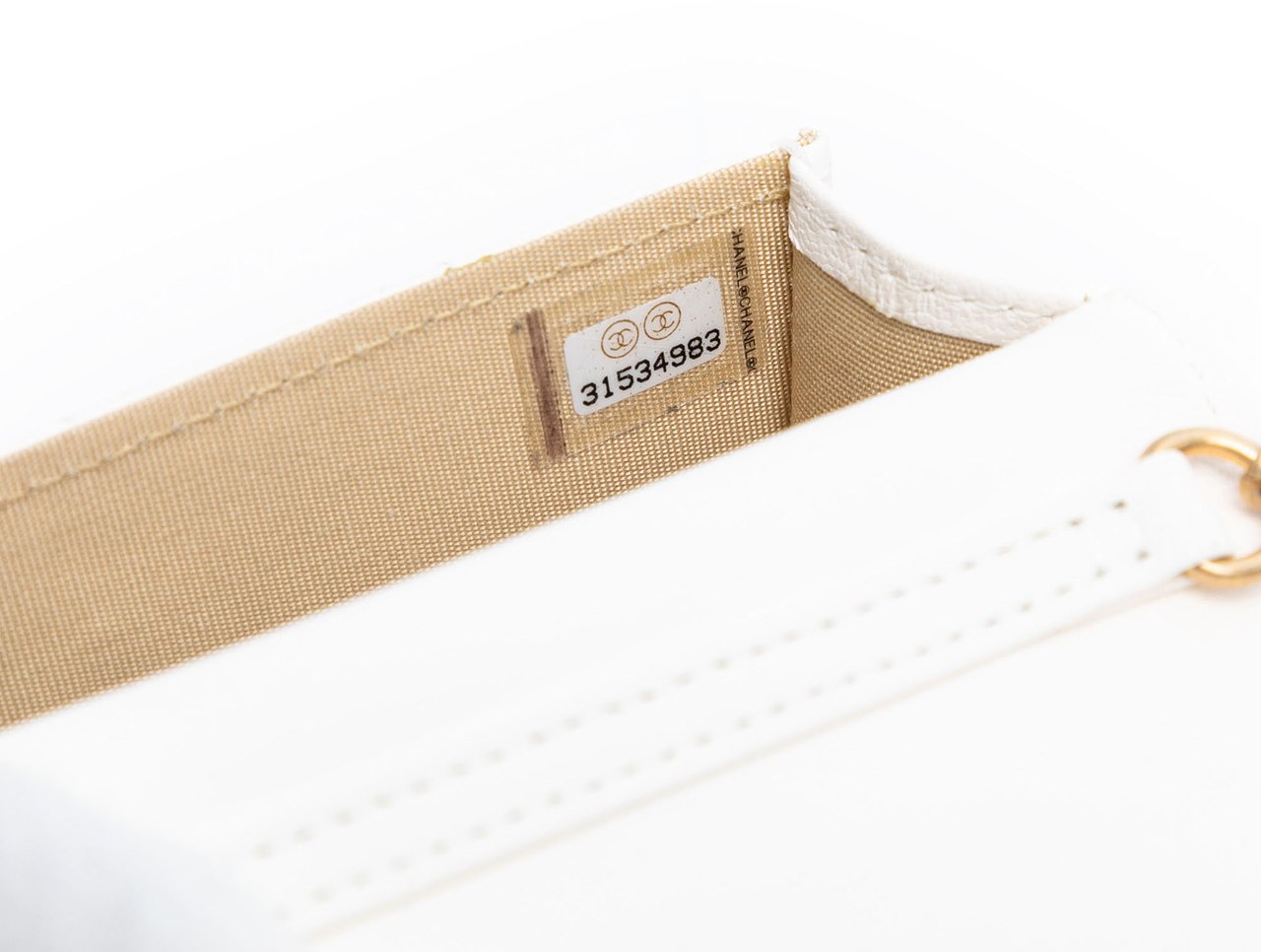 Chanel Mini CC Quilted Lambskin Pearl Crush Pouch with Chain Wit