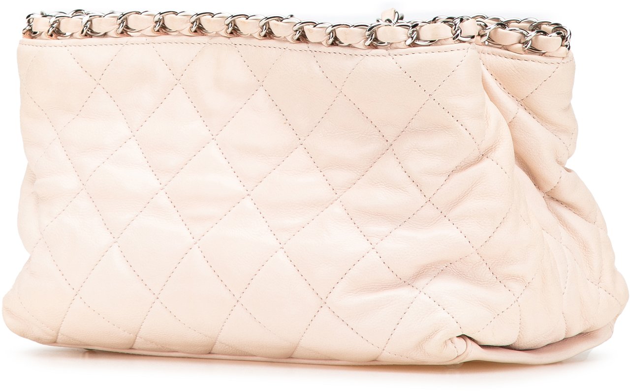 Chanel Mini Quilted Lambskin Chain Me Tote Bruin