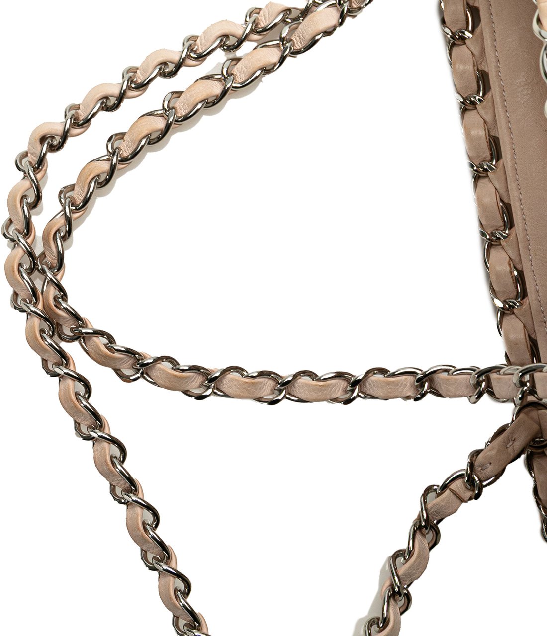 Chanel Mini Quilted Lambskin Chain Me Tote Bruin