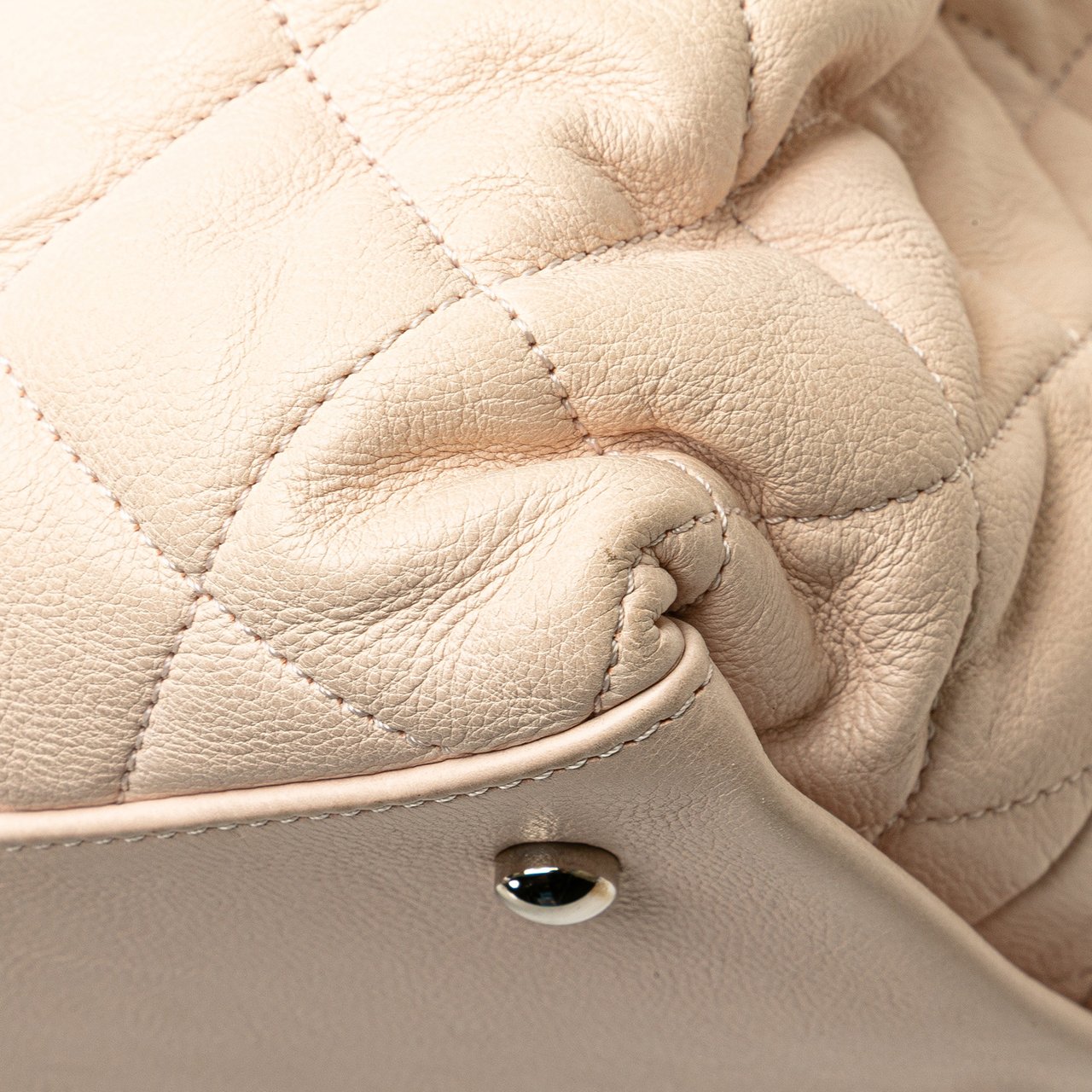 Chanel Mini Quilted Lambskin Chain Me Tote Bruin